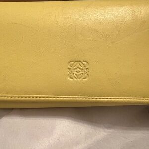Loewe Calfskin Women’s Long Wallet in Yellow